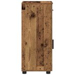 vidaXL Cabinet de salle de bain avec porte Bois ancien 30 x 35 x 80 cm