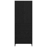 vidaXL Haut Armoire Chêne noir 69 5 x 34 x 180 cm Bois d'ingénierie