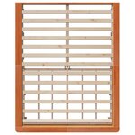 vidaXL Cadre de lit avec rangement élévateur  marron ciré  150 x 200 cm  en bois de pin massif