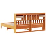 vidaXL Lit bibliothèque sans matelas cire marron 180x200 cm pin massif