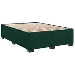 vidaXL Sommier à lattes de lit et matelas Vert foncé 140x200cm Velours