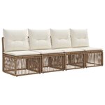 vidaXL Ensemble de canapé de jardin 8 Pièces Beige et blanc crème