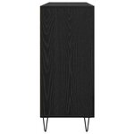 vidaXL Buffet Chêne noir 90 x 34 x 80 cm Bois d'ingénierie