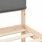 vidaXL Cadre de lit avec tête de lit rembourrée Gris clair 80 x 200 cm