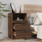 vidaXL Table de chevet Chêne marron Bois d'ingénierie