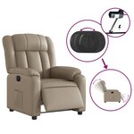 vidaXL Fauteuil inclinable électrique Cappuccino Similicuir