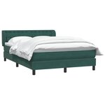 vidaXL Sommier à lattes de lit et matelas vert foncé 160x210cm velours