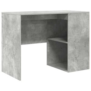 vidaXL Bureau Gris béton 102 x 50 x 75 cm Bois d'ingénierie
