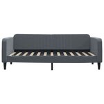 vidaXL Lit de jour avec gigogne sans matelas gris foncé 100x200 cm