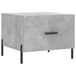 vidaXL Table basse gris béton 50x50x40 cm bois d'ingénierie