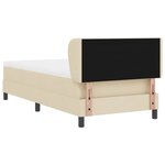 vidaXL Lit à ressorts avec matelas Crème 100 x 200 cm tissu
