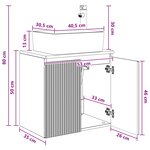 vidaXL Vanité de lavabo mural Blanc 53 x 35 x 63 cm Bois d'ingénierie