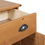 vidaXL Ensemble de mobilier de salle de bain avec tiroir 2 Pièces Marron