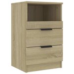 vidaXL Tables de chevet 2 Pièces Chêne Sonoma Bois d'ingénierie