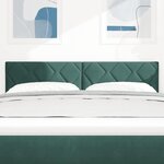 vidaXL Tête de lit LED Vert foncé 160 cm Cuir synthétique