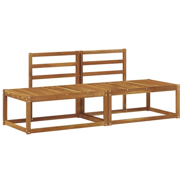 vidaXL Canapé d'extérieur en bout 2 Pièce Naturel 182 5 x 63 x 73 cm