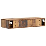vidaXL Table d'appoint murale 87 5 x 34 5 x 17 cm Bois d'ingénierie