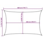 vidaXL Voile d'ombrage sable 3x2 m 100   polyester oxford