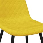 vidaXL Chaises à manger lot de 4 Jaune moutarde Velours