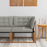 vidaXL Canapé d'angle extérieur Bois d'Acacia Massif Naturel