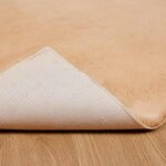 vidaXL Tapis en Fourrure Synthétique de Lapin Taupe 80 x 200 cm