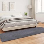 vidaXL Tapis en fausse Tafalla Anthracite 80 x 250 cm Polyester