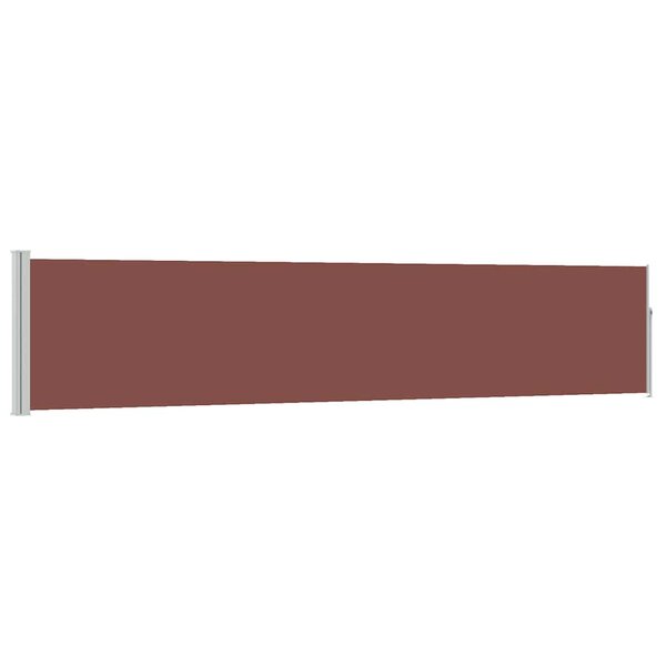vidaXL Auvent latéral rétractable de patio 100x500 cm Marron