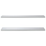 vidaXL Étagères murales 2 Pièces 100x30x3 cm argenté acier inoxydable