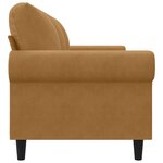 vidaXL Canapé à 3 places Marron 180 cm Velours