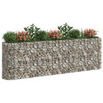 vidaXL Lit surélevé à gabion Fer galvanisé 330x50x100 cm