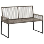 vidaXL Ensemble de meubles d'extérieur 9 Pièces Gris et bleu marine