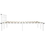 vidaXL Cadre de lit sans matelas blanc métal 180x200 cm