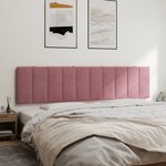 vidaXL Coussin de tête de lit rose 200 cm velours