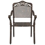 Chaises de jardin vidaXL 2 Pièces en aluminium coulé bronze