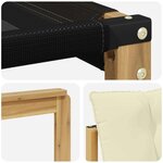 vidaXL Ensemble de canapés d'extérieur 4 pc Blanc et crème