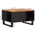 vidaXL Table basse 60x50x35 cm bois massif d'acacia