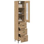 vidaXL Haut Armoire avec tiroir Chêne artisanal 34 5 x 34 x 180 cm