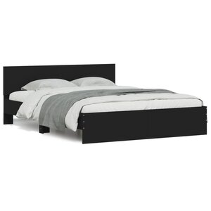 vidaXL Cadre de lit sans matelas noir 150x200 cm