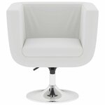 vidaXL Tabouret de bar Blanc Similicuir