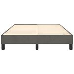 vidaXL Cadre de lit Gris foncé 120x200 cm Velours