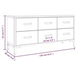 vidaXL Armoire de rangement Noir 110x30x45 cm Bois de pin massif