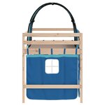 vidaXL Lit mezzanine enfants avec tunnel sans matelas bleu 80x200 cm