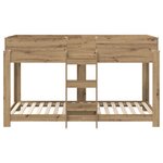 vidaXL Lit Superposé pour Enfants Chêne artisanal 100 x 200 cm