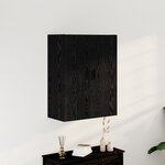 Étagère murale vidaXL Chêne noir 69 5x34x90 cm en bois composite