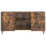 vidaXL Meuble TV Chêne fumé 102 x 34 5 x 52 cm Bois d'ingénierie