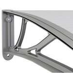 vidaXL Auvent de porte Gris 150x100 cm Polycarbonate