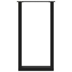vidaXL Pieds de table de bar en U 2 pièces noir 50 x 90-91 cm acier