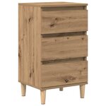 vidaXL Cabinet de chevet avec tiroir chêne artisanal 40 x 35 x 70 cm