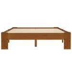 vidaXL Cadre de lit Marron clair Bois de pin massif 120x200 cm