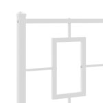 vidaXL Cadre de lit métal avec tête de lit/pied de lit blanc 100x190cm